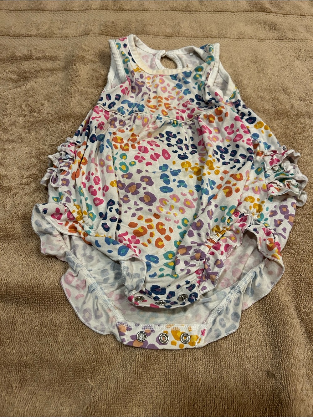 Baby Girls Multicolor Leopard Print Romper by Play by Little Sleepies